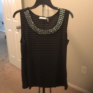 Forever fashion jeweled sleeveless T-shirt